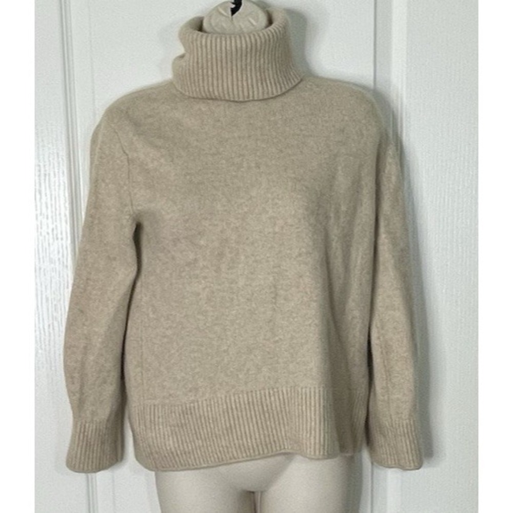 Simkhai Cashmere Sweater Womens Small Beige Turtleneck‎ Pullover Lagenlook Warm